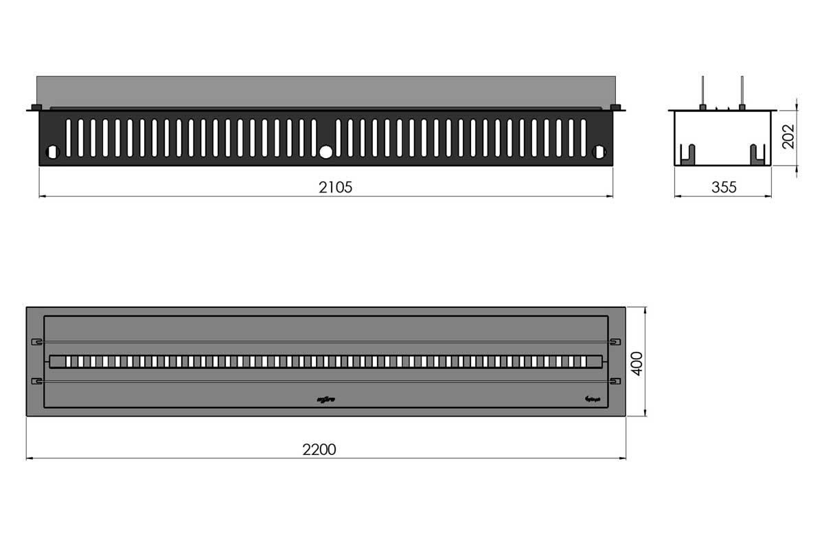 Elektro-Einbaufeuer Invapo Insert 2200 von Infire