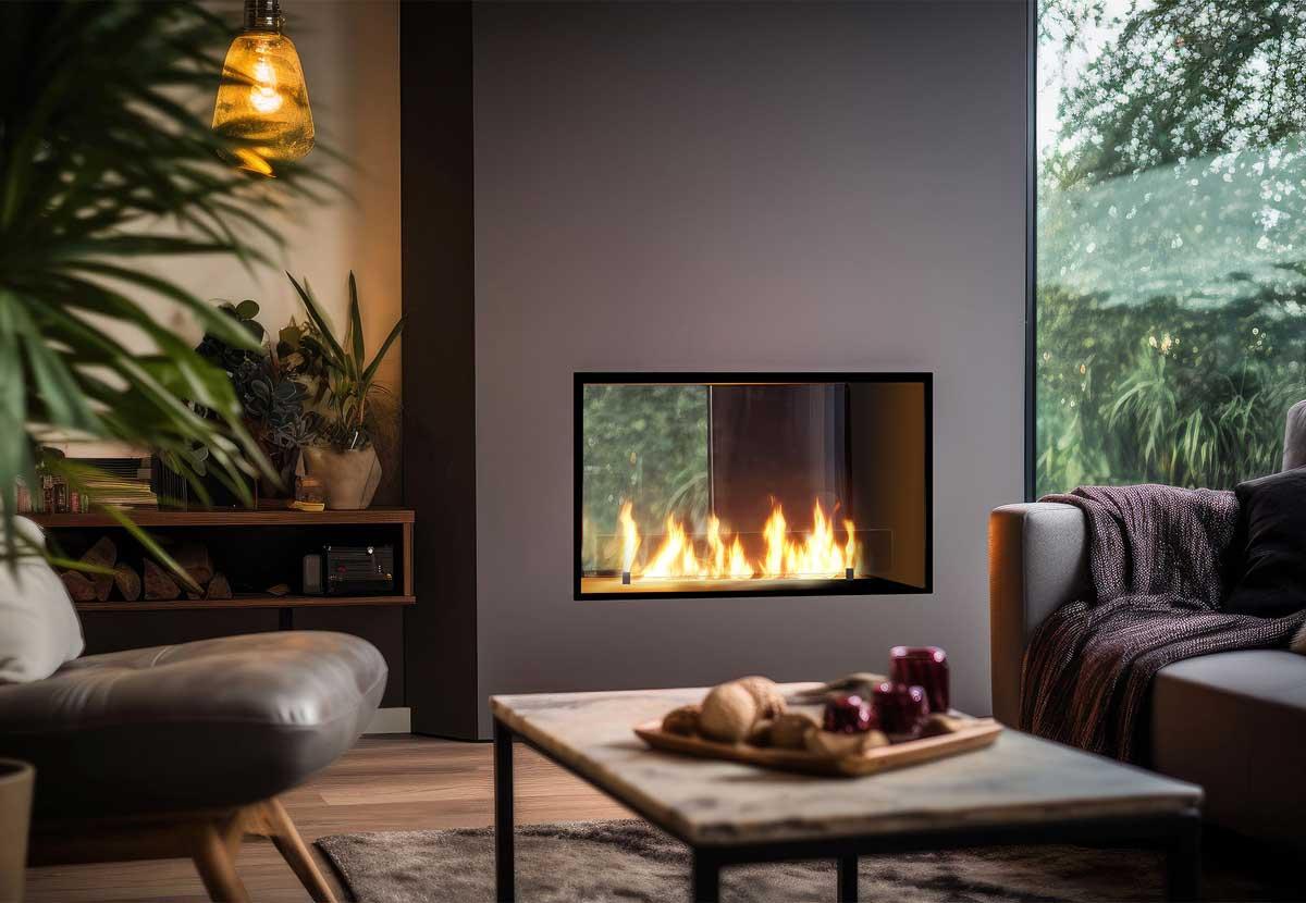 Bioethanol fireplace 2side Slim 800 from Infire