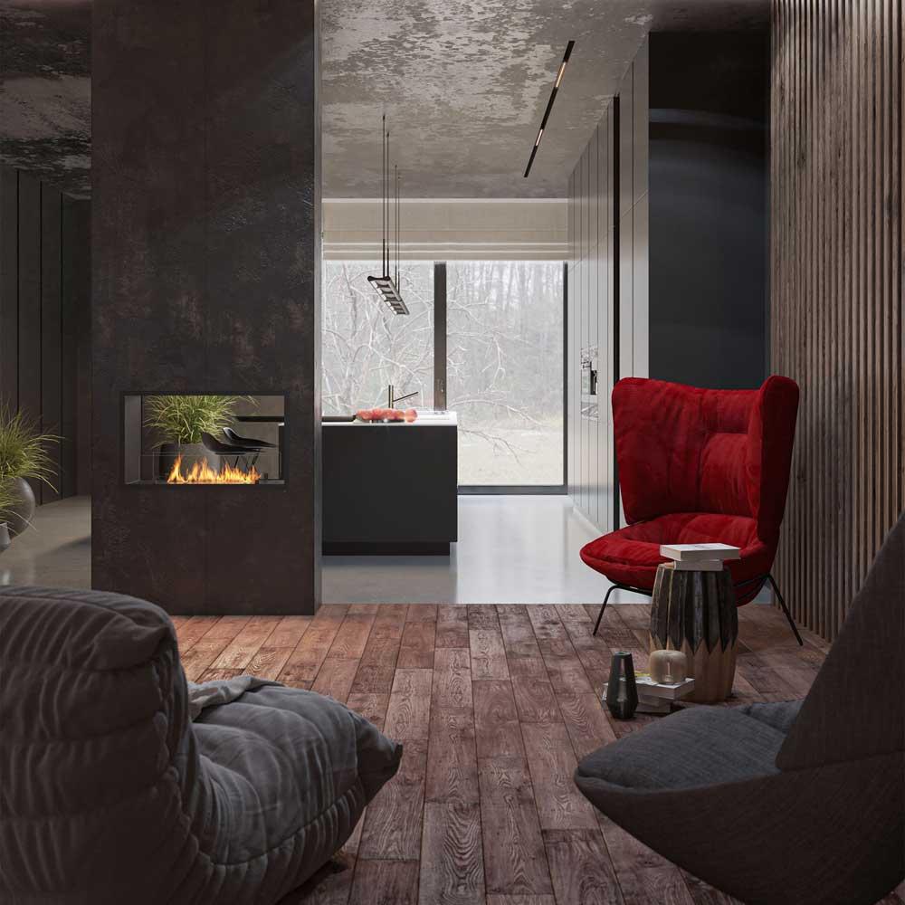 Bioethanol fireplace 2side Slim 800 from Infire