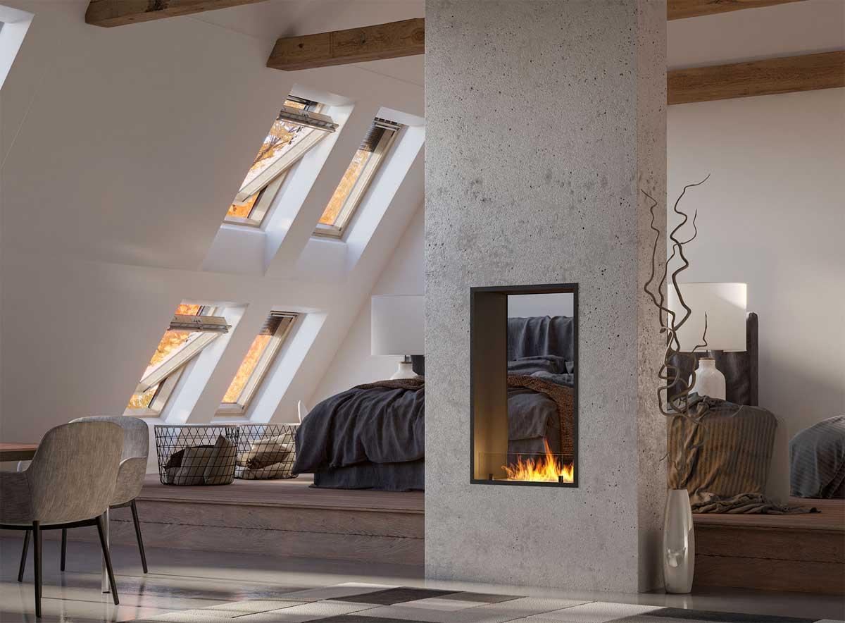 Bioethanol-Einbaukamin 2side Slim 1000 Vertical von Infire