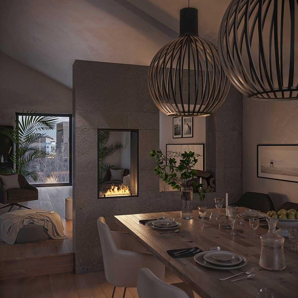 Bioethanol-Einbaukamin 2side Slim 1000 Vertical von Infire