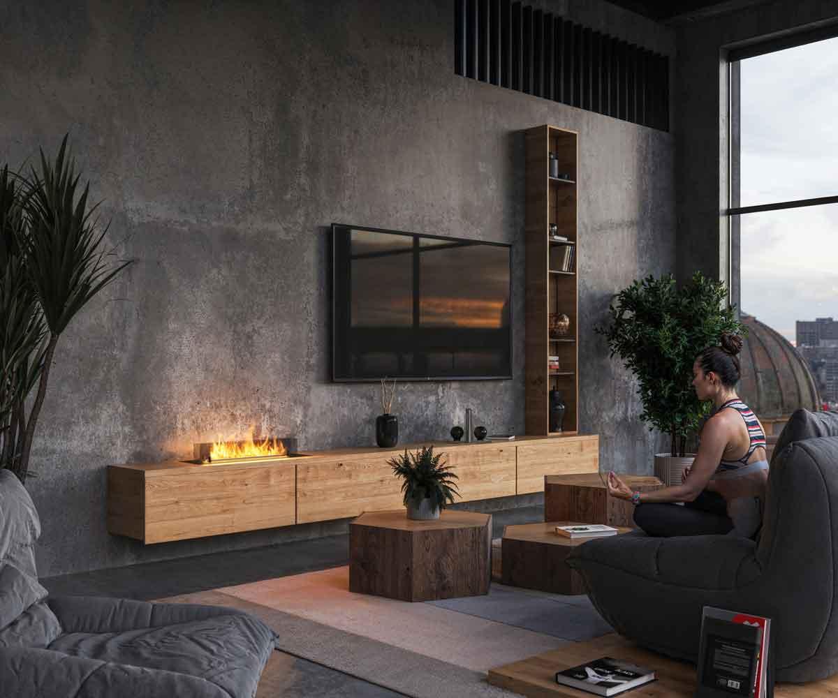 Ethanol built-in burner Infire Burner 800 Basic Etronic