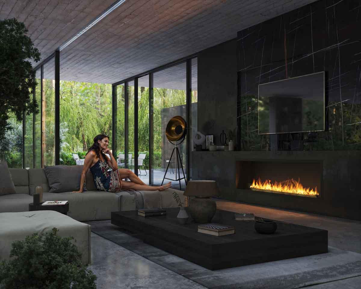 Automatik Bioethanol-Einbaukamin Inside 2000 Etronic von Infire