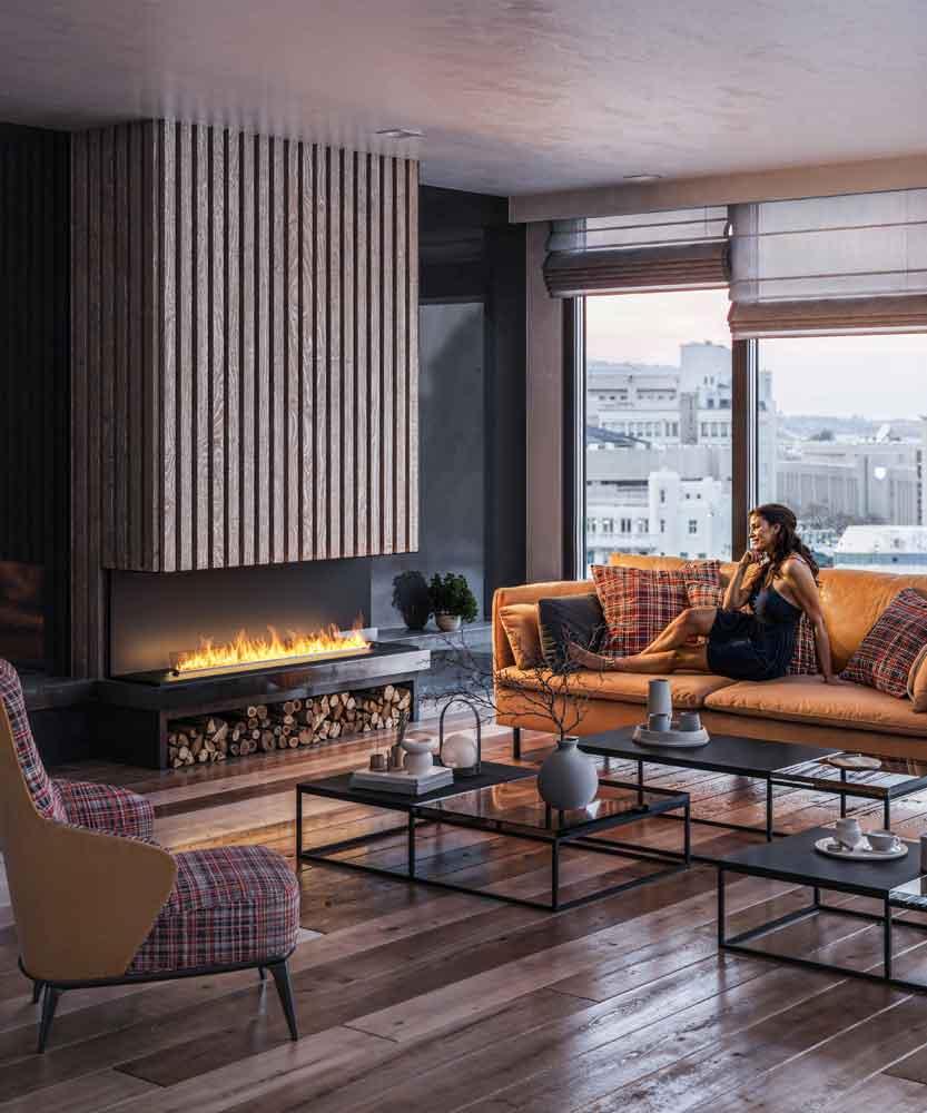 Ethanol built-in fireplace Infire Inside C1800 Etronic