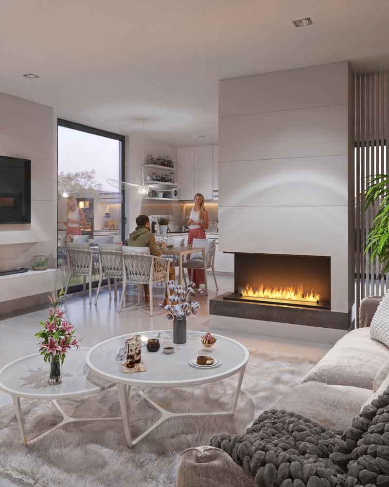 Automatik Bioethanol-Einbaukamin L1200 Etronic von Infire