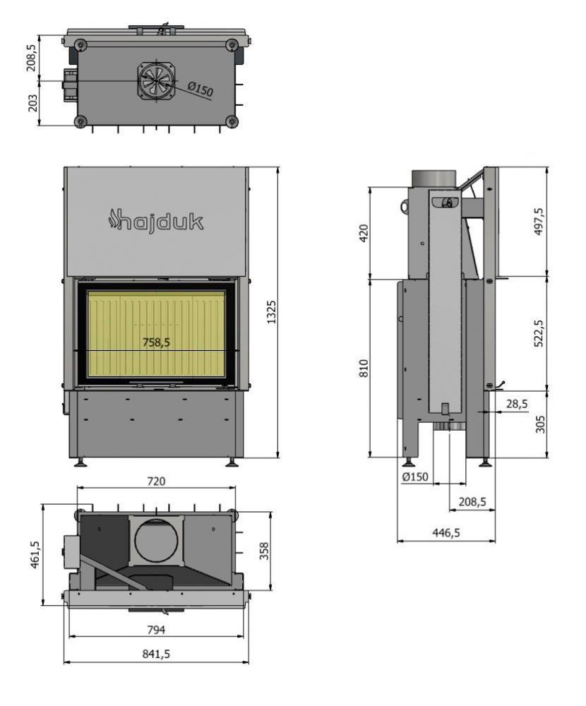 Kamineinsatz Hajduk Volcano ATh