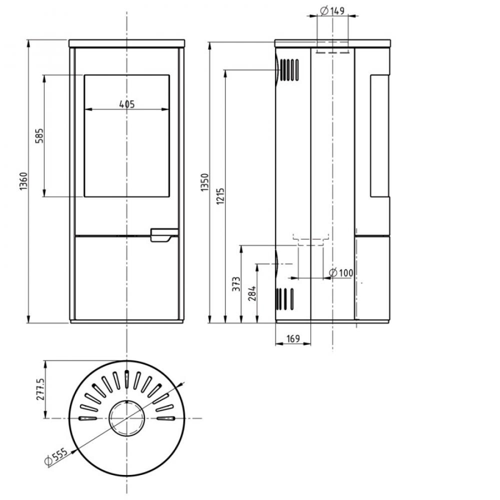 H&M Kaminofen EVO 2.1 braun