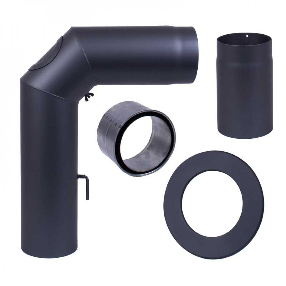 Plasma-welded flue pipe set Ø150 mm standard+