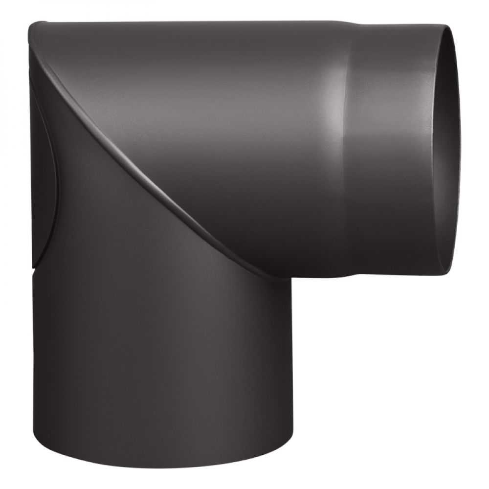 Plasmageschweißtes Rauchrohr Ø150 mm Bogen 90° mit Tür