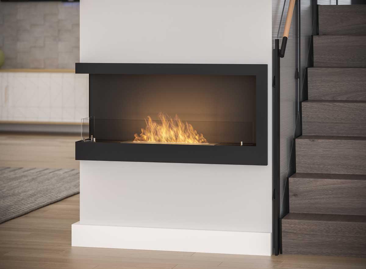 Bioethanol-Wandkamin Corner 900L von Simplefire