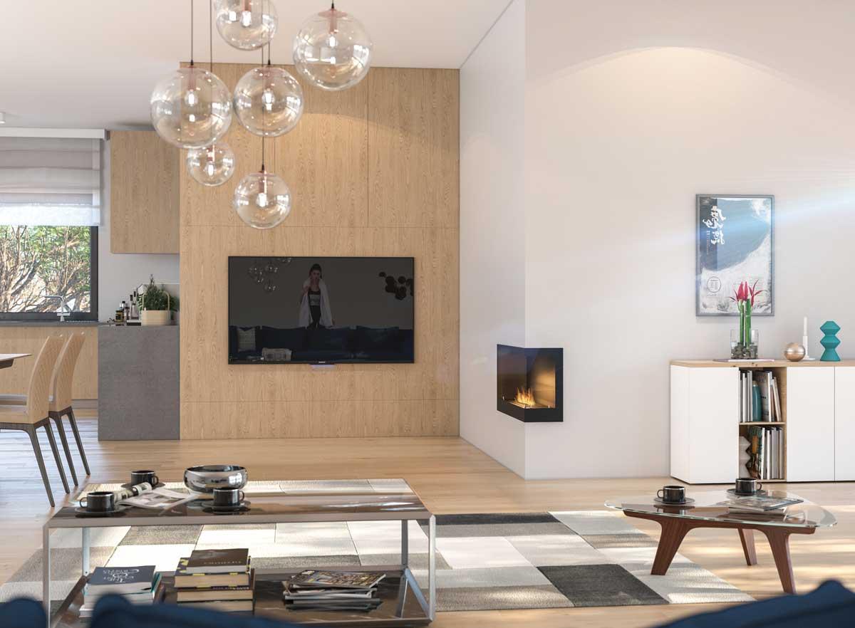 Bioethanol-Wandkamin Corner 900 R von Simplefire