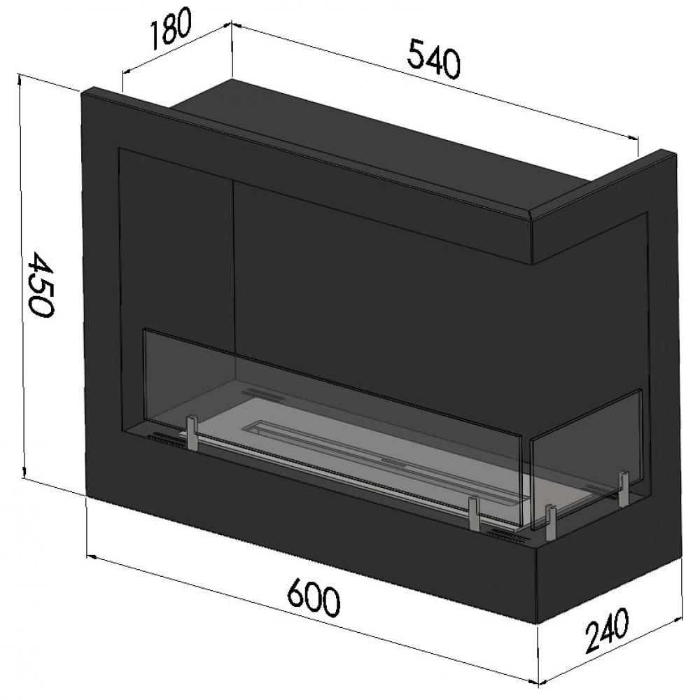 Bioethanol-Wandkamin Corner 600 R von Simplefire