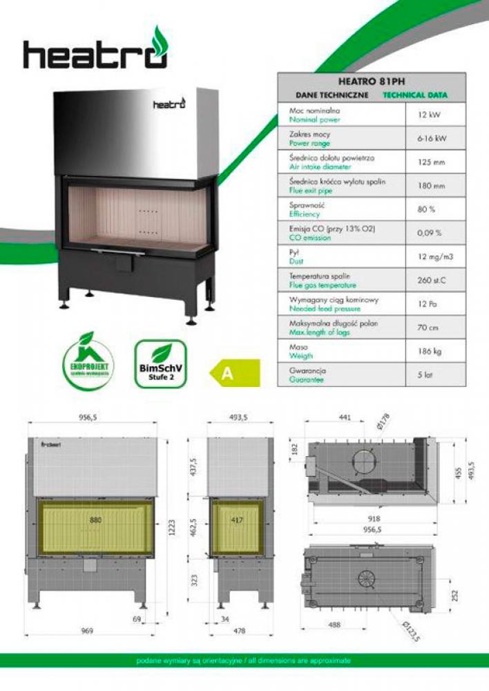 Hajduk Fireplace Heatro 81PH