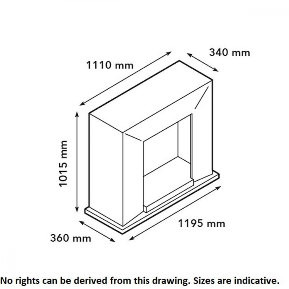 Ethanol fireplace Xaralyn Nero Stone White