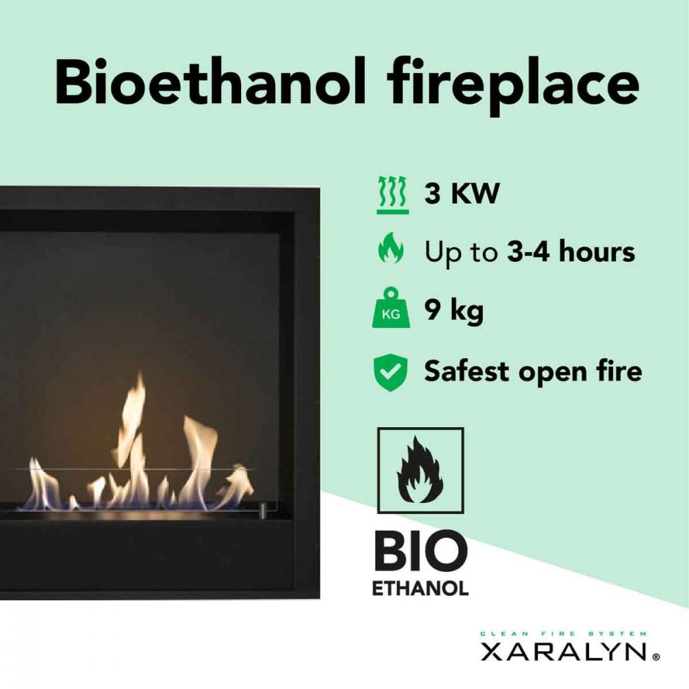 Bioethanol-Einbaubox L Steindekor von Xaralyn