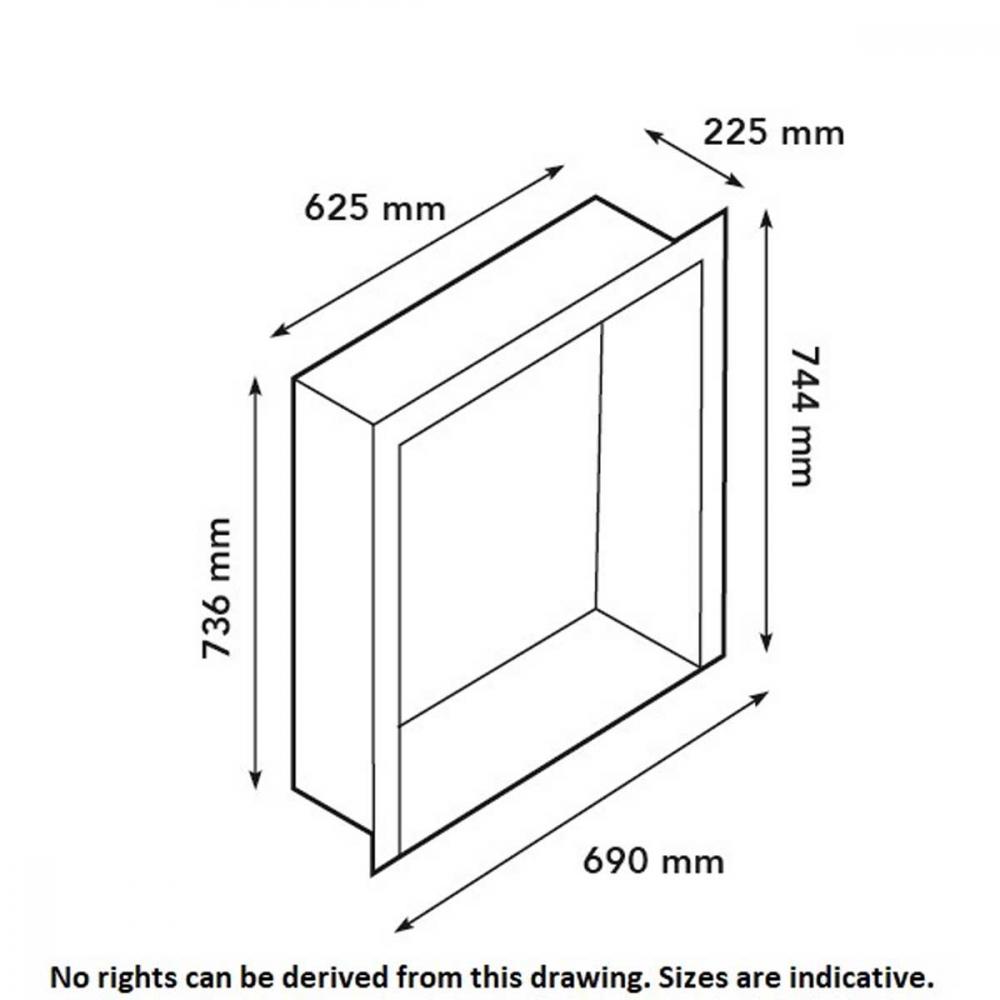 Bioethanol-Einbaubox L Steindekor von Xaralyn