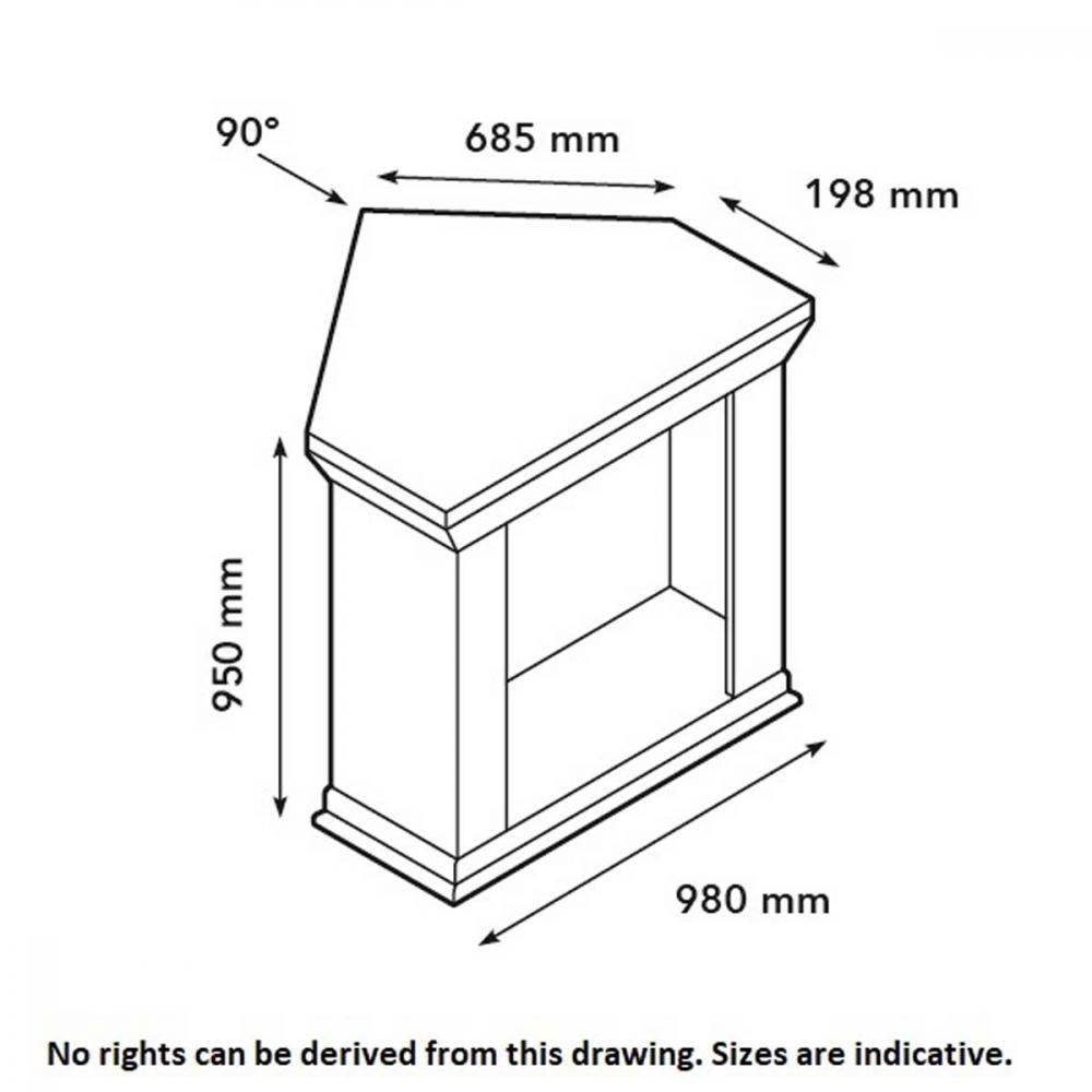 Electric fireplace Xaralyn Cadiz Corner Optimyst