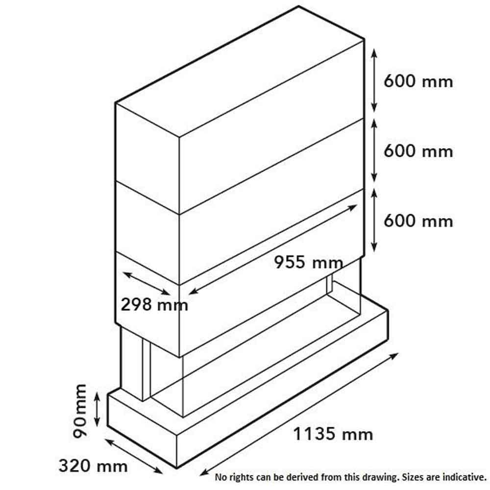Electric wall-mounted fireplace Xaralyn Disegno XL90