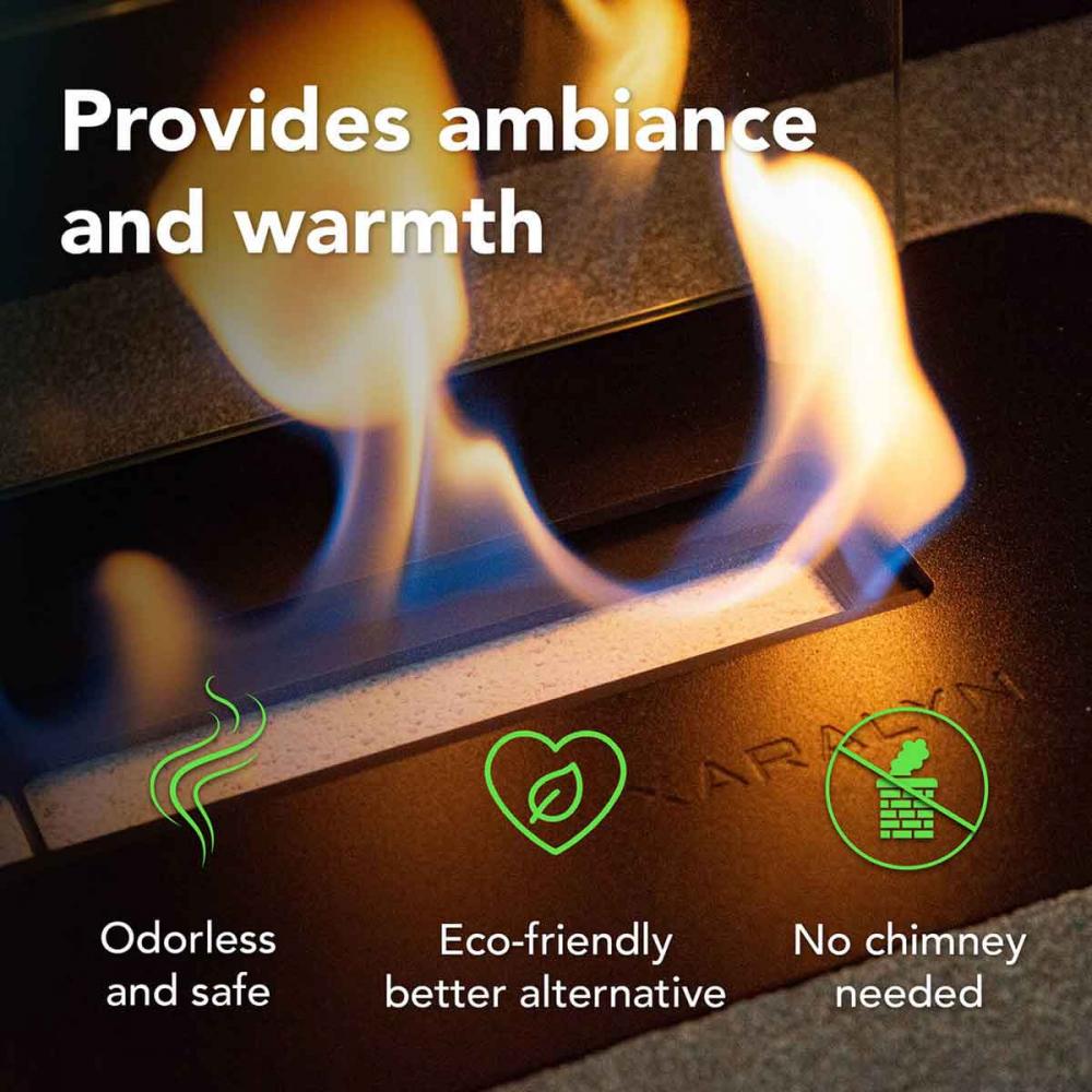 Xaralyn built-in ethanol burner XL with lip