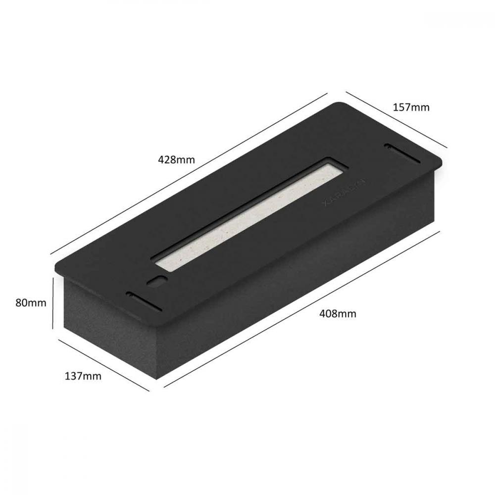 Bioethanol-Einbaubrenner S mit Rand von Xaralyn