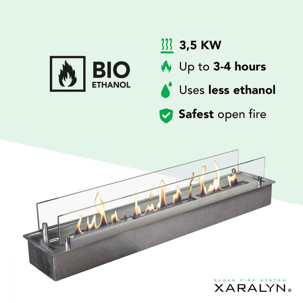 Xaralyn built-in ethanol burner XL with lip