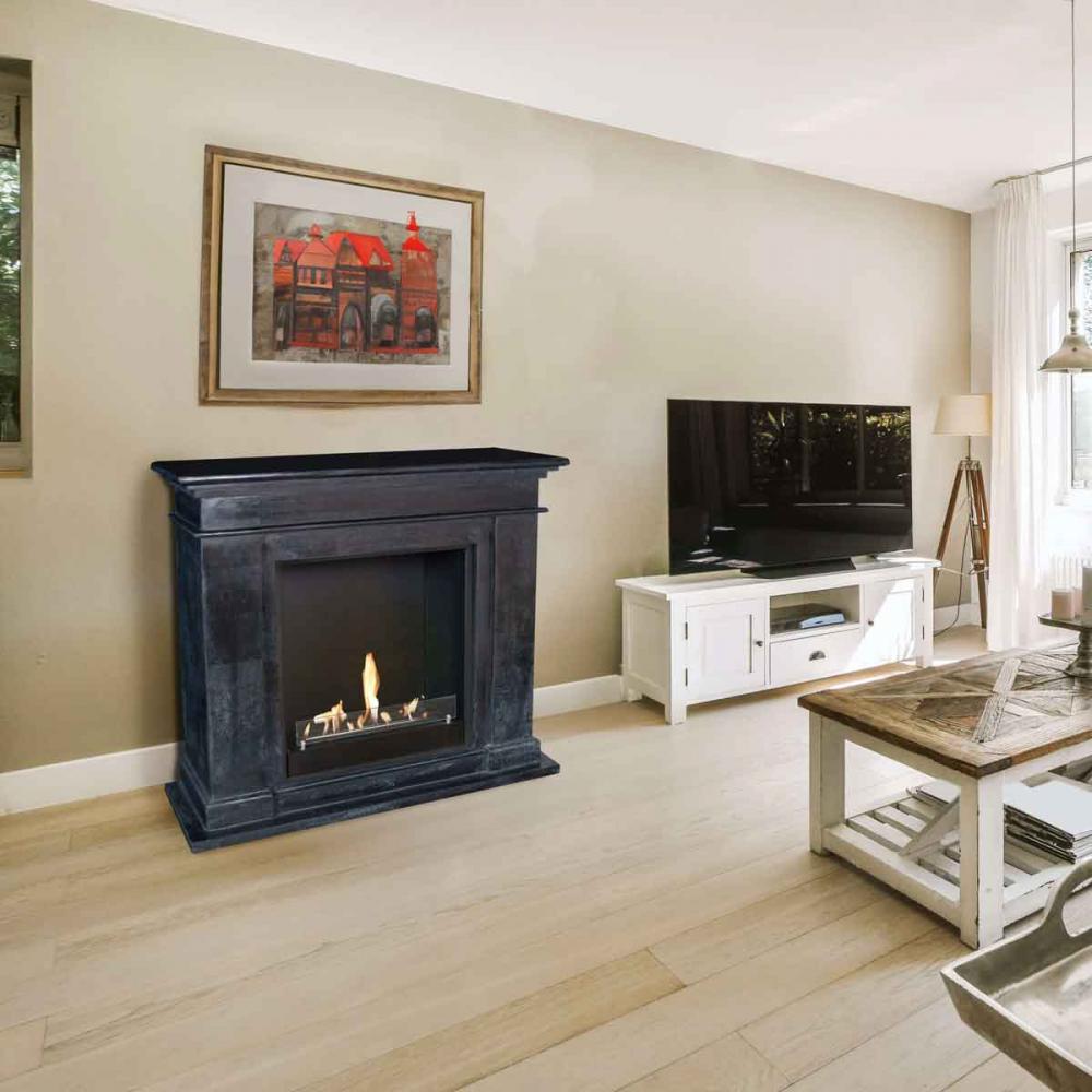 Ethanol fireplace Xaralyn Kos Stone anthracite