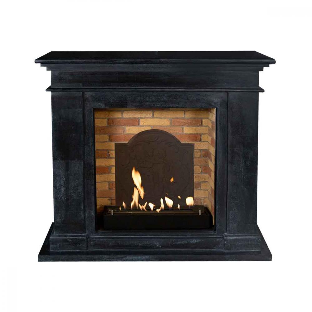 Ethanol fireplace Xaralyn Kos Stone Anthracite with Medaillon