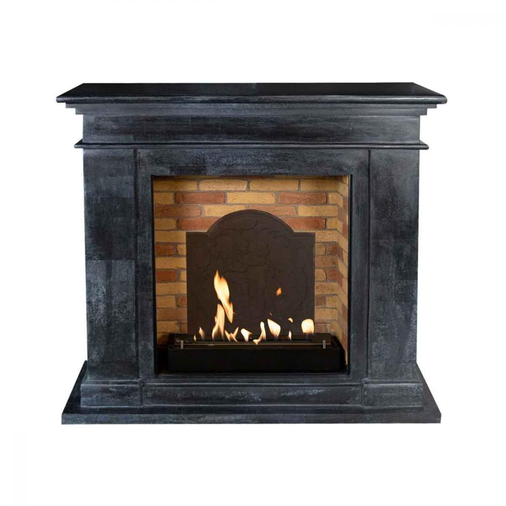 Ethanol fireplace Xaralyn Kos Stone Anthracite with Medaillon