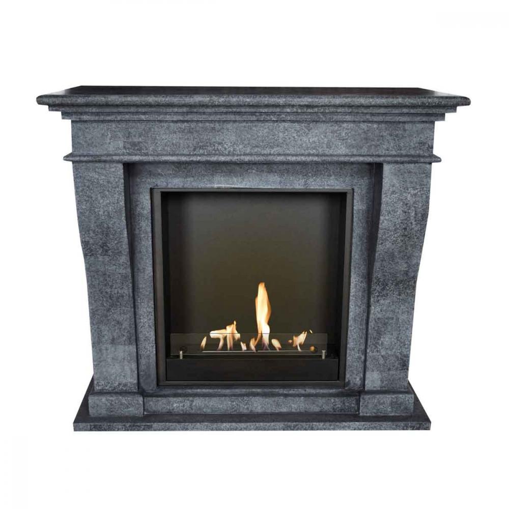 Ethanol fireplace Xaralyn Kreta Stone anthracite honed