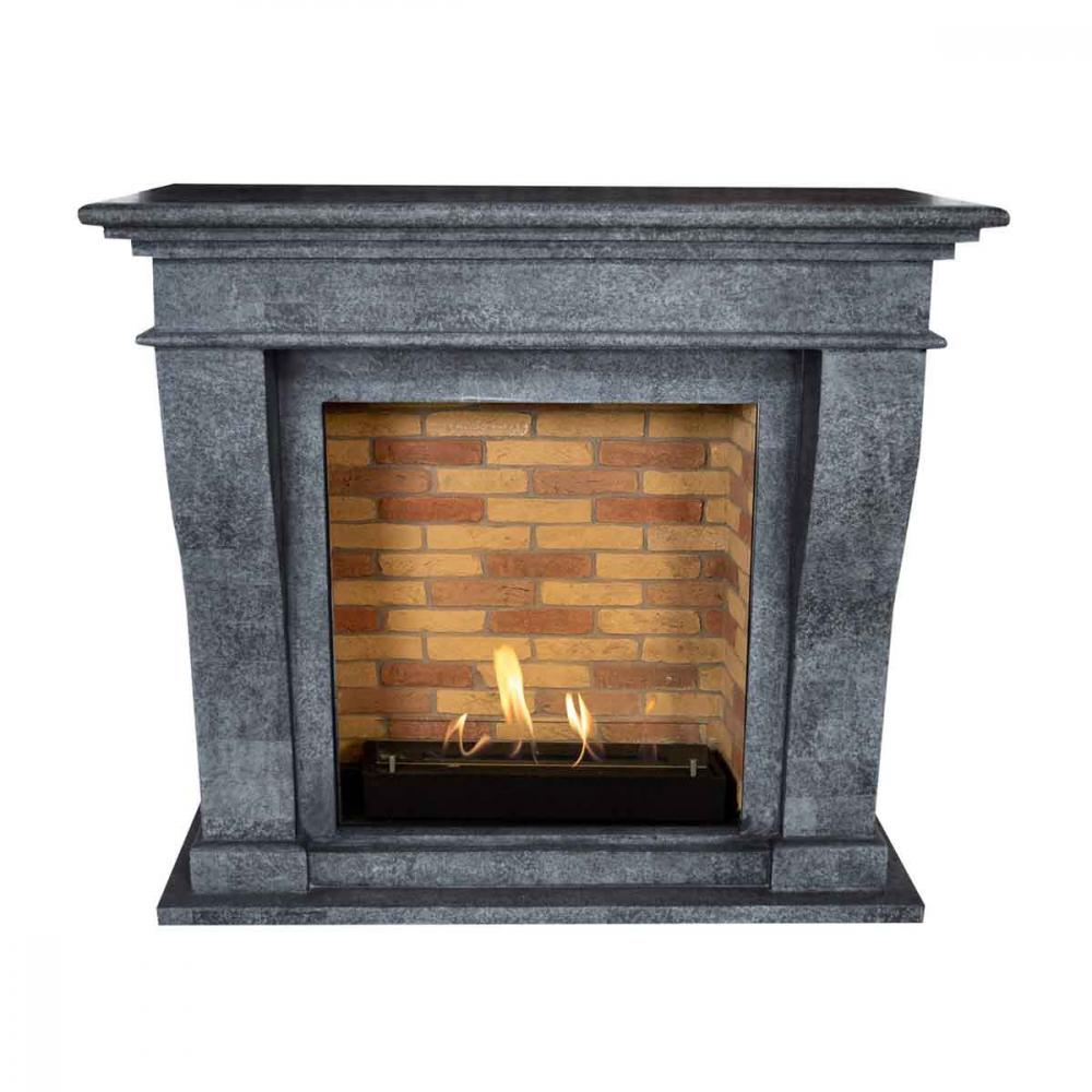 Ethanol fireplace Xaralyn Kreta Stone anthracite honed