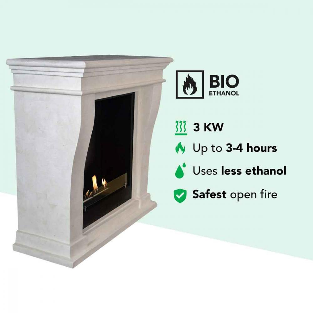 Xaralyn Bioethanolkamin Kreta Mini Stein weiß